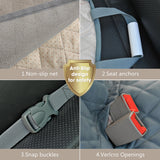 Dog Seat Cover w/ View Mesh, Zippers & Pockets